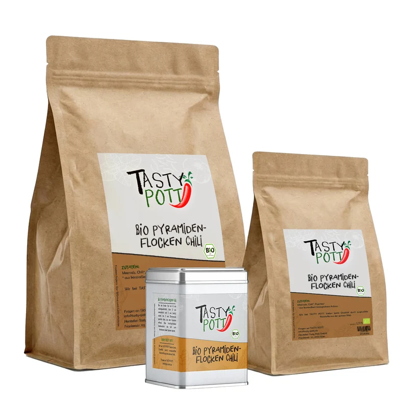 Tasty Pott Bio Pyramidenflocken Chili & Salz - im Beutel