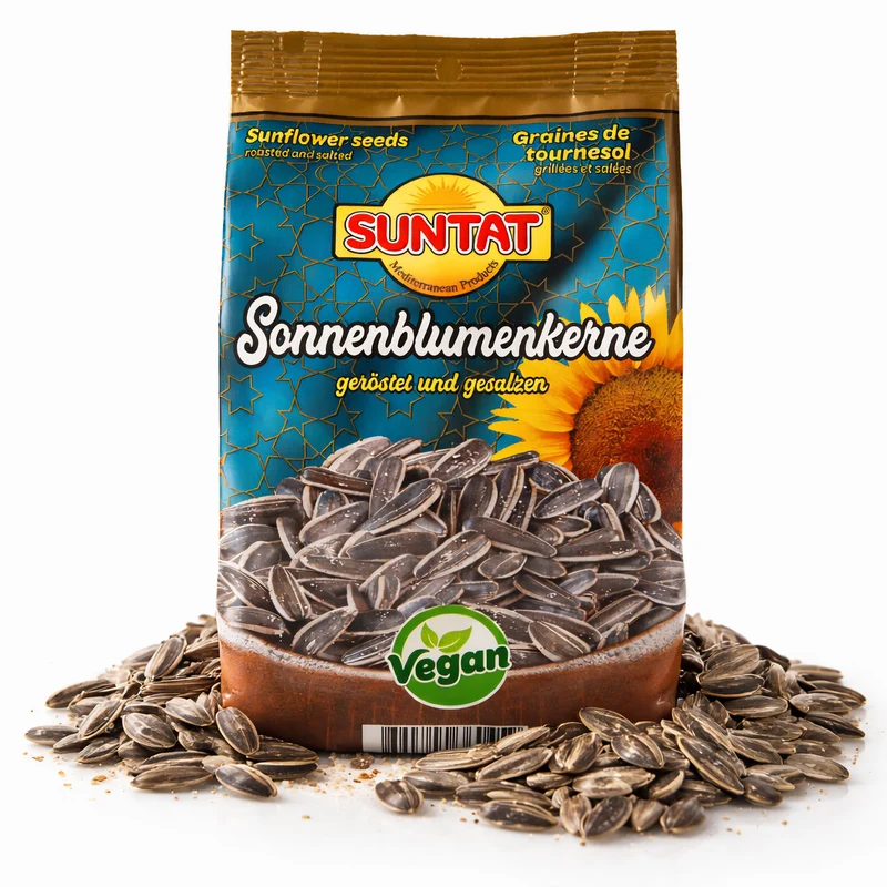 SUNTAT Sonnenblumenkerne geröstet & gesalzen (8x 150g)