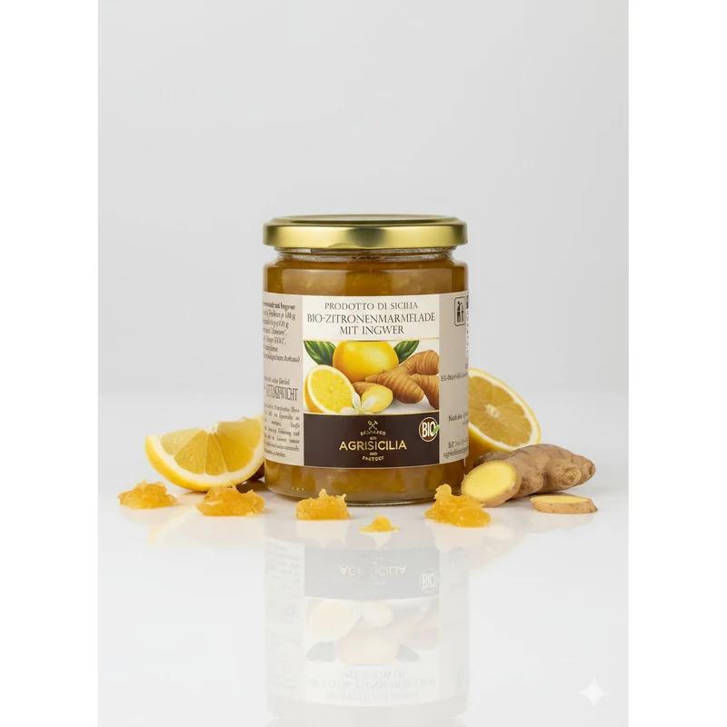 Agrisicilia bio Zitronen-Marmelade mit Ingwer, 360g
