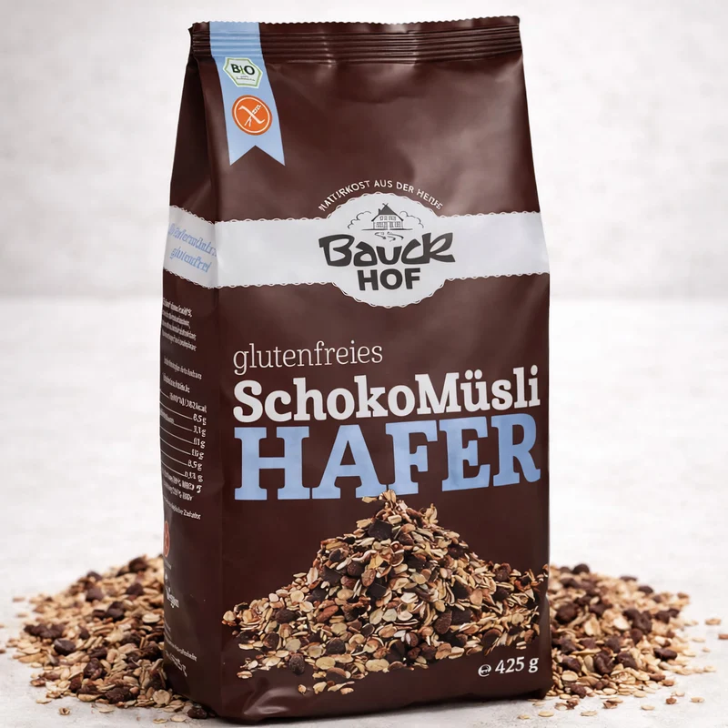Bauckhof Bio Hafer Schoko Müsli glutenfrei