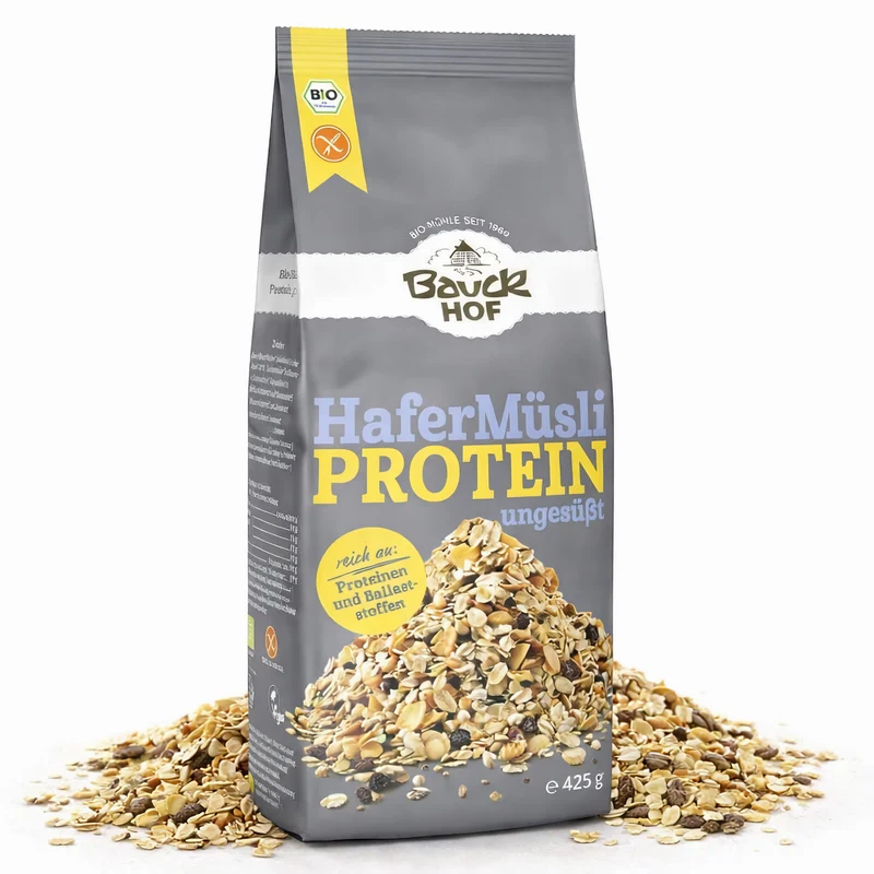 Bauckhof Bio Hafer Müsli Protein glutenfrei