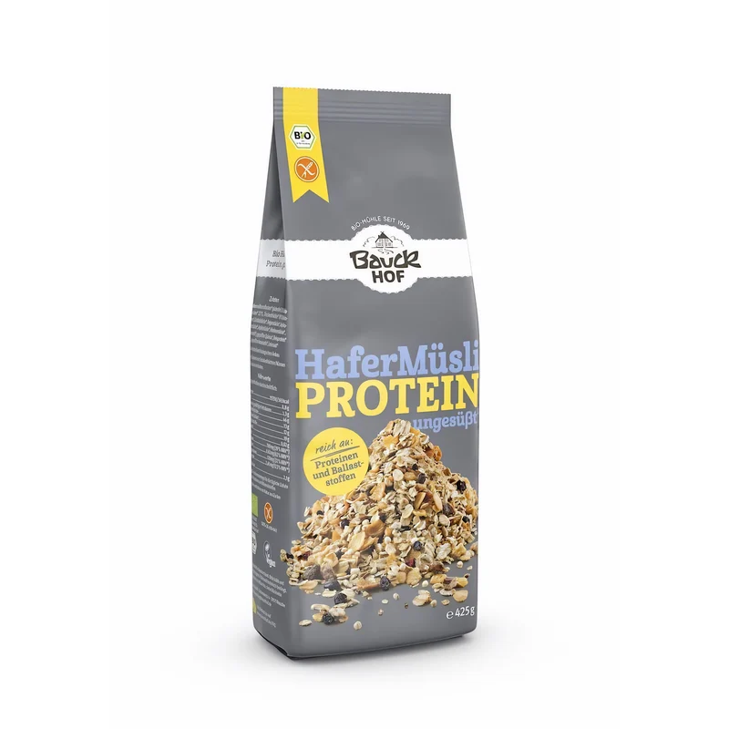 Bauckhof Bio Hafer Müsli Protein glutenfrei