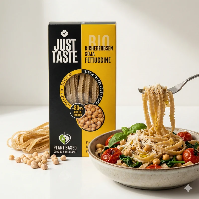 JUST TASTE – Kichererbsen-Soja Fettucchine – 250g