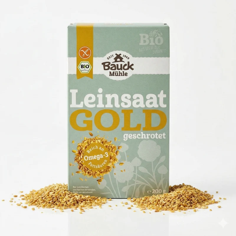 Bauckhof Bio Gold-Leinsaat geschrotet glutenfrei