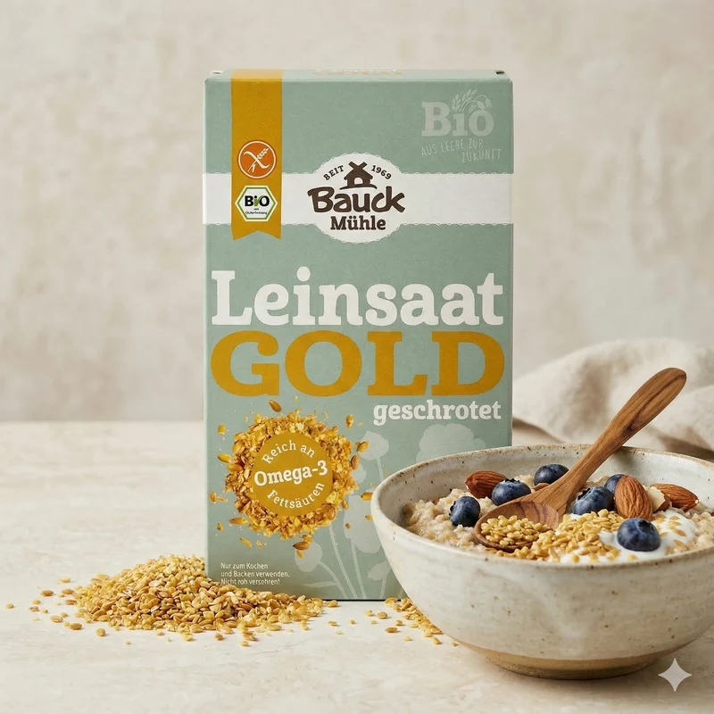 Bauckhof Bio Gold-Leinsaat geschrotet glutenfrei