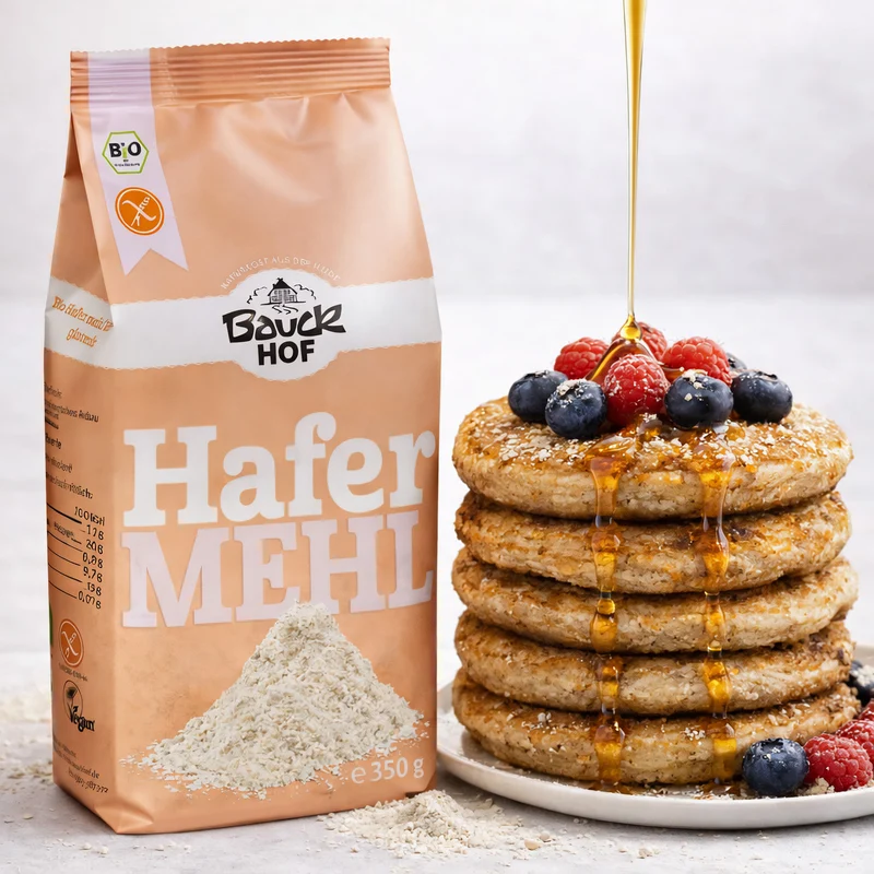 Bauckhof bio Hafermehl Vollkorn glutenfrei