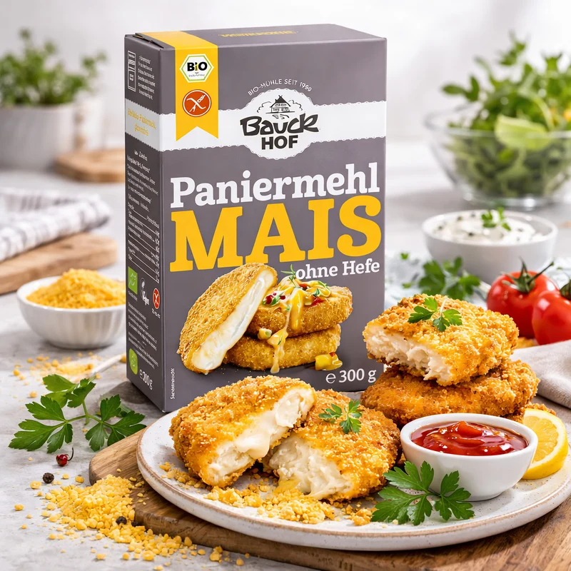 Bauckhof Bio Mais Paniermehl ohne Hefe - glutenfrei 200g