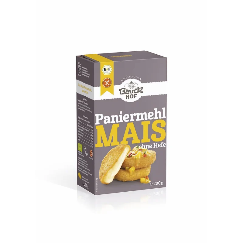 Bauckhof Bio Mais Paniermehl ohne Hefe - glutenfrei 200g
