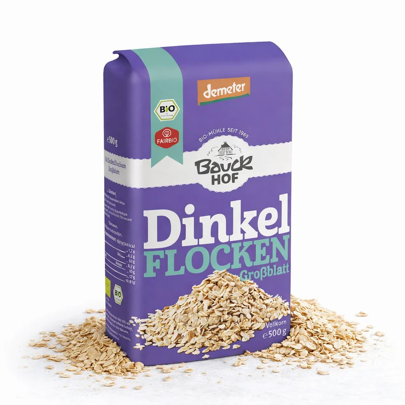 Bauckhof Bio Dinkelflocken Großblatt Demeter