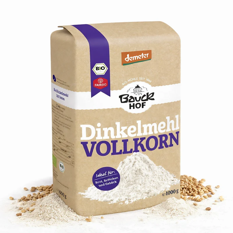 Bauckhof Bio Dinkelmehl Vollkorn Demeter