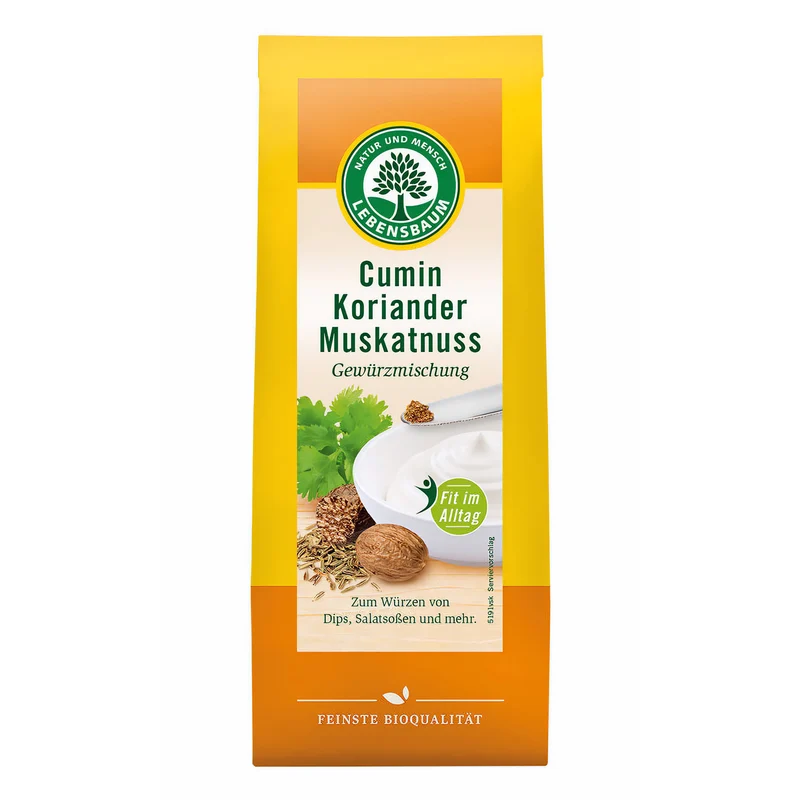 Lebensbaum Bio Gewürzmischung: Cumin-Koriander-Muskatnuss, 45g