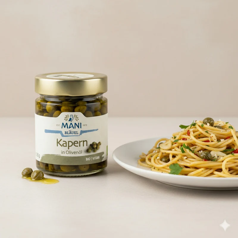 MANI ΜΑΝΙ Kapern in Olivenöl, bio 2x 180g