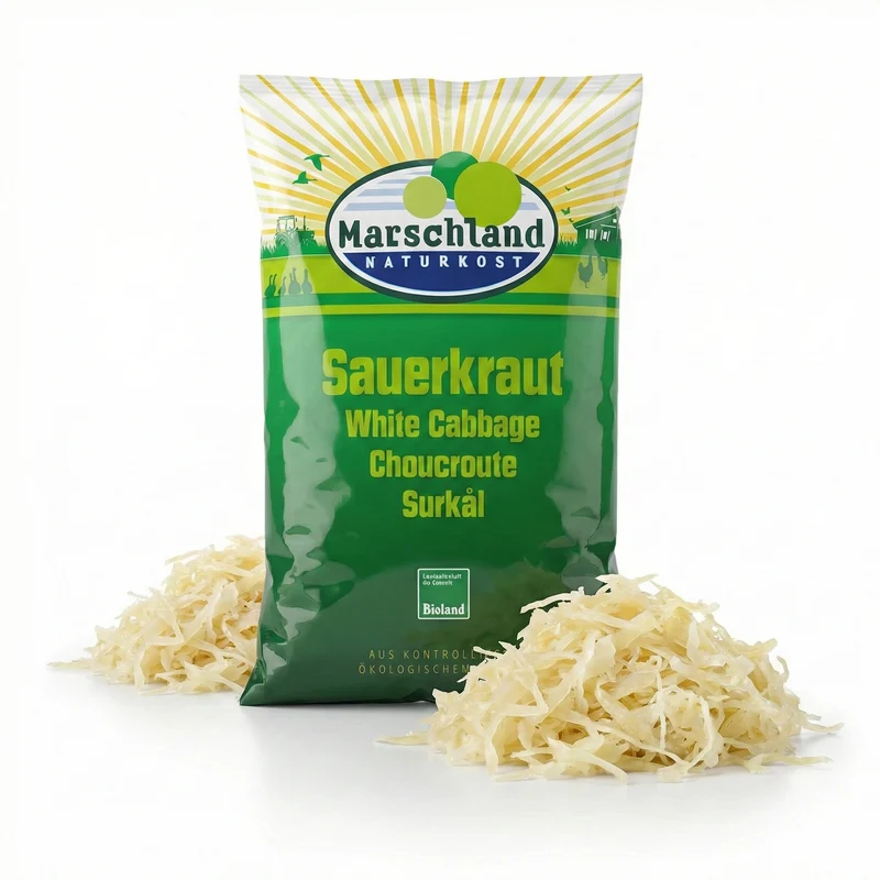 Marschland Naturkost Bioland Bio Sauerkraut im Folienbeutel - 520g