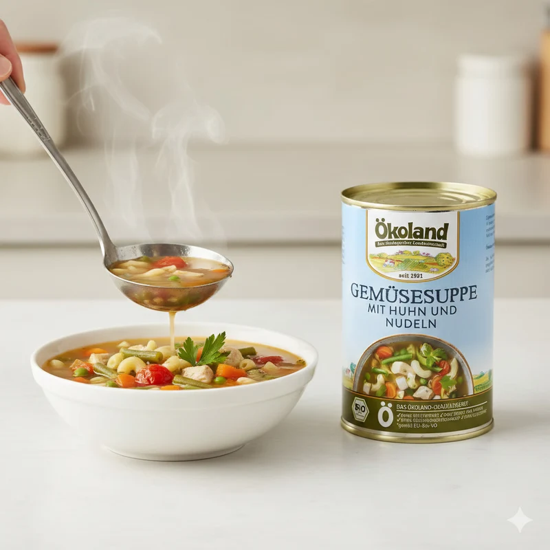 ÖKOLAND Gemüsesuppe mit Geflügel, (6 x 400 g)