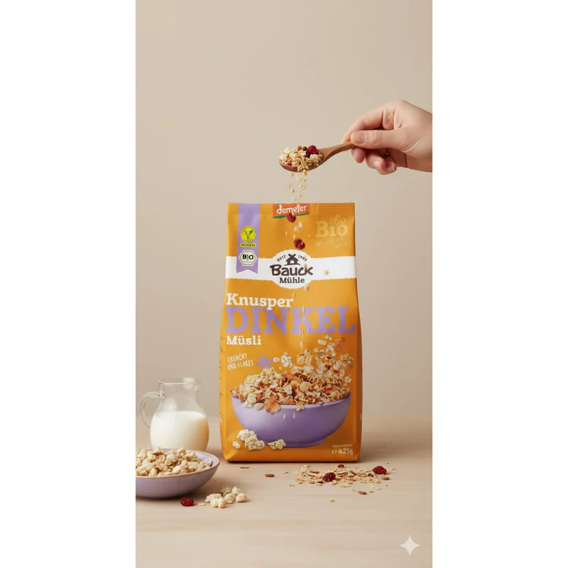 Bauckhof Bio Dinkel Müsli - Knusperzart 425g