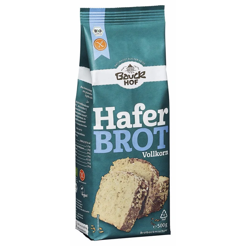 Bauckhof Bio Haferbrot Brotbackmischung glutenfrei