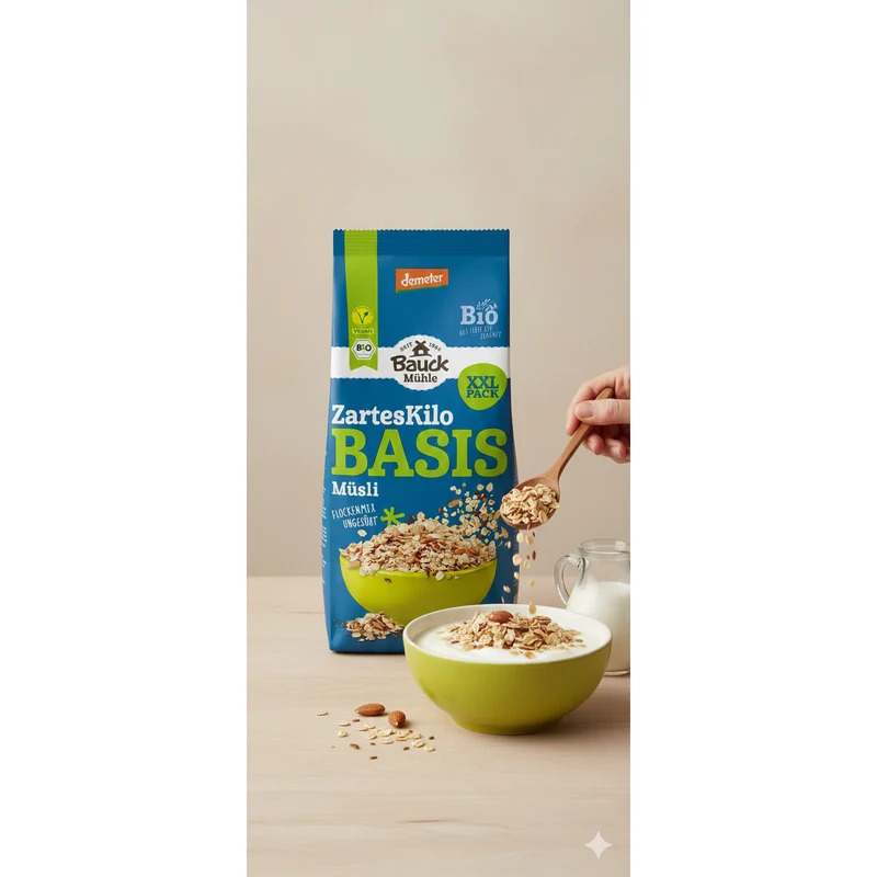 Bauck Mühle Bio Basis Müsli "Das zarte Kilo" demeter - 1kg
