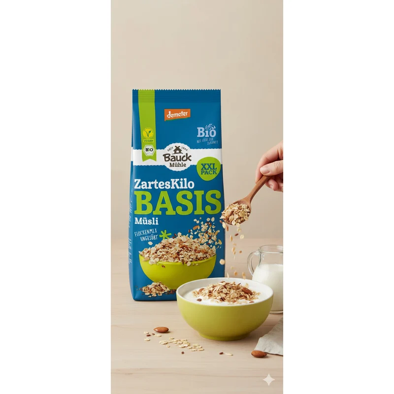 Bauck Mühle Bio Basis Müsli "Das zarte Kilo" demeter - 1kg