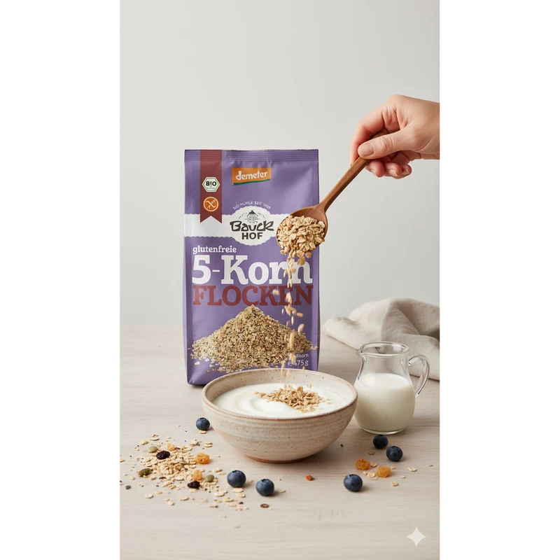 Bauck Hof Bio 5-Korn Flocken - 475g