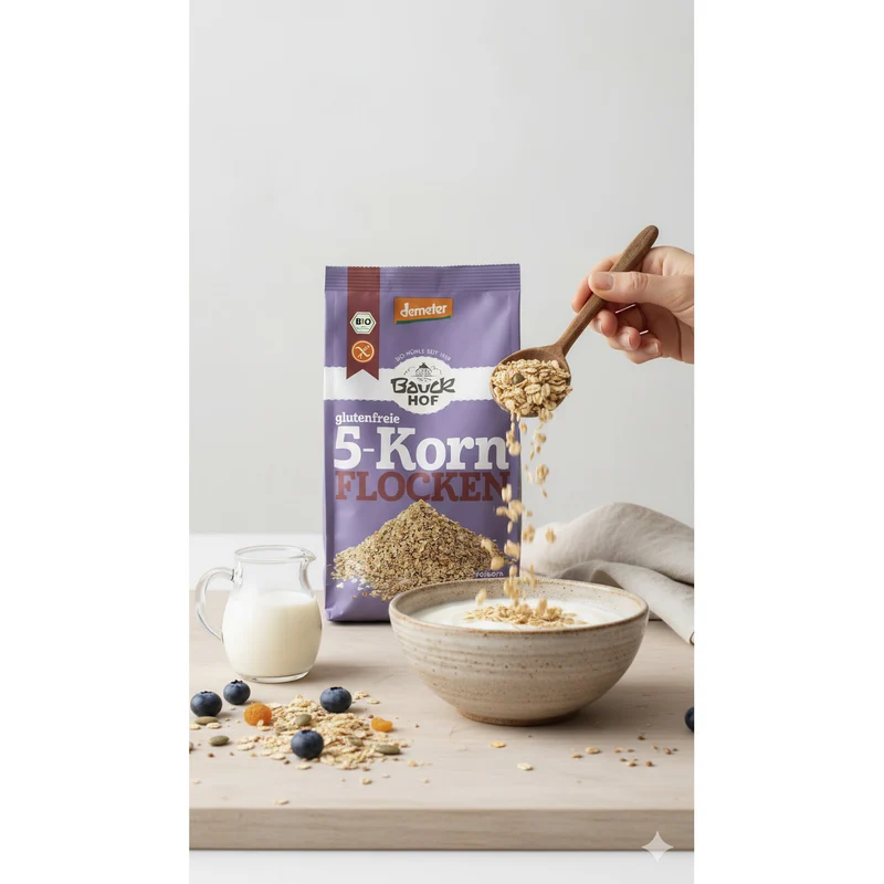 Bauck Hof Bio 5-Korn Flocken - 475g