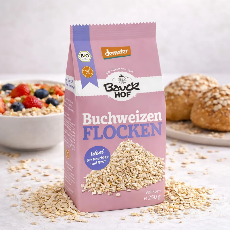 Bauckhof Bio Buchweizenflocken glutenfrei Demeter