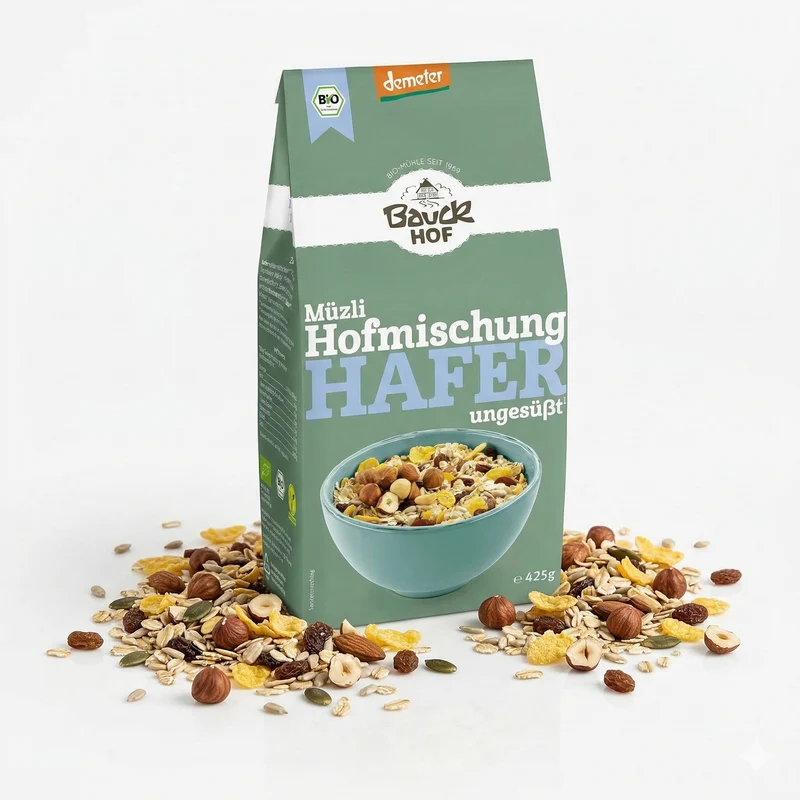 Bauckhof bio Hafermüsli Hofmischung - Demeter 4x 425g