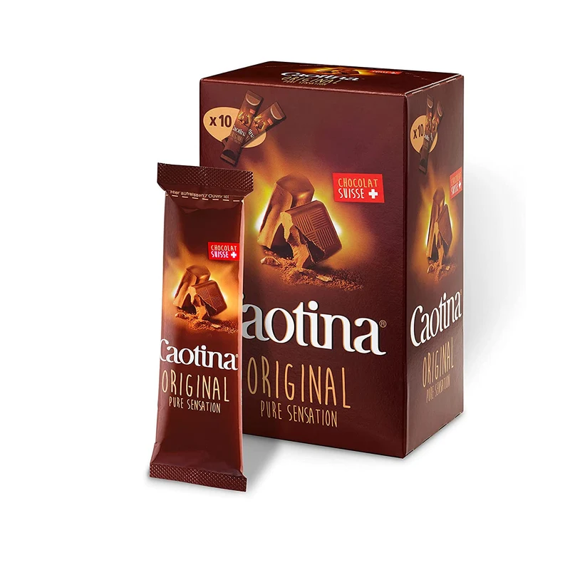Caotina Original Trinkschokolade Sticks mit Schweizer Schokolade 10x15g