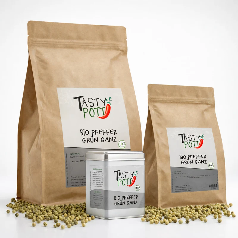 Tasty Pott Bio Pfeffer grün ganz - im Beutel