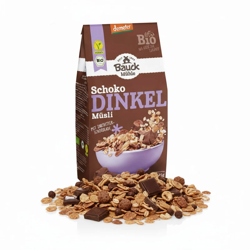 Bauckhof Bio Dinkel Müsli Schoko
