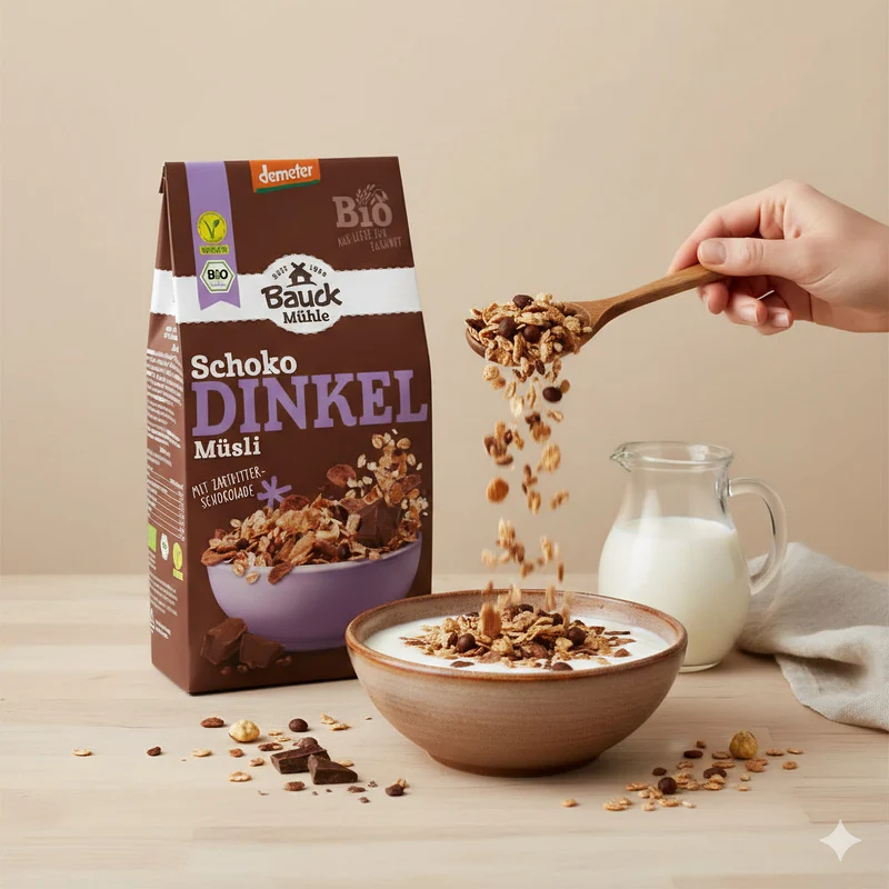 Bauckhof Bio Dinkel Müsli Schoko
