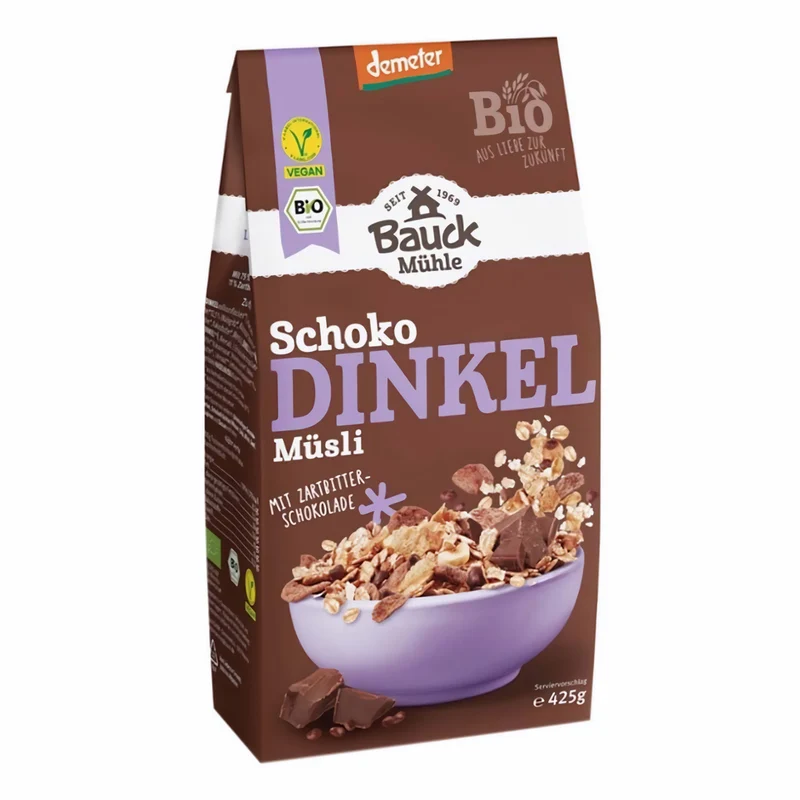 Bauckhof Bio Dinkel Müsli Schoko