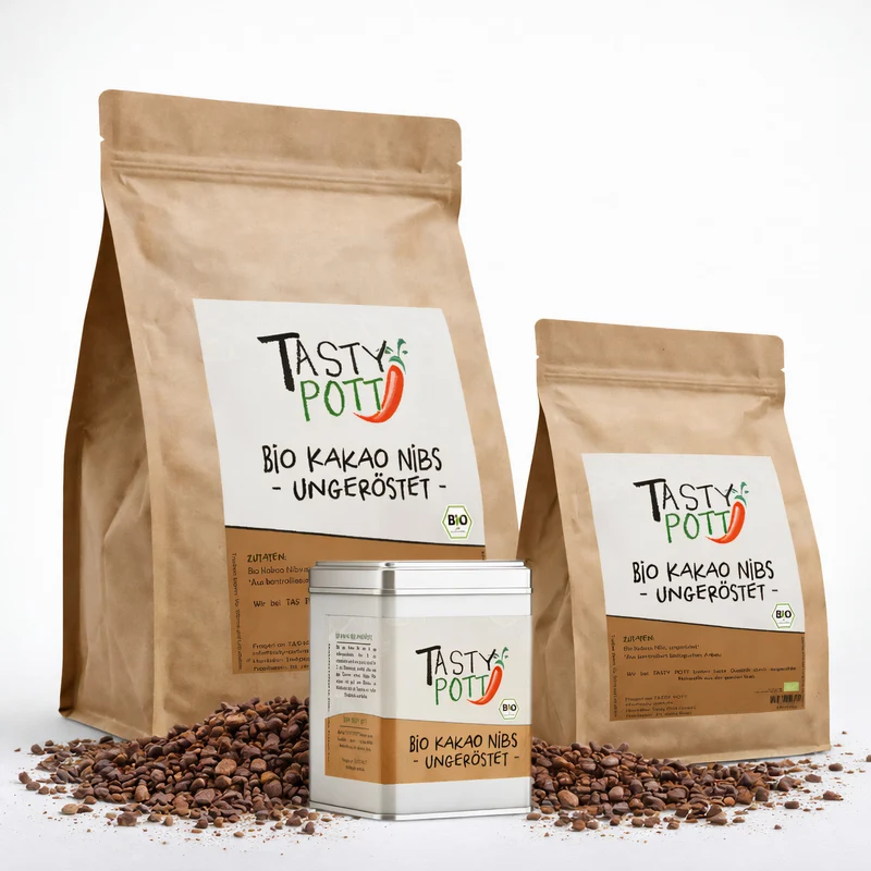 Tasty Pott Bio Kakao Nibs - verschiedene Größen im Beutel