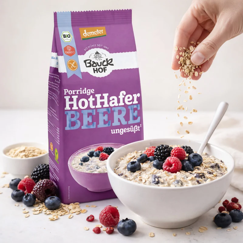 Bauckhof Bio Hot Hafer Beere glutenfrei Demeter - 400g