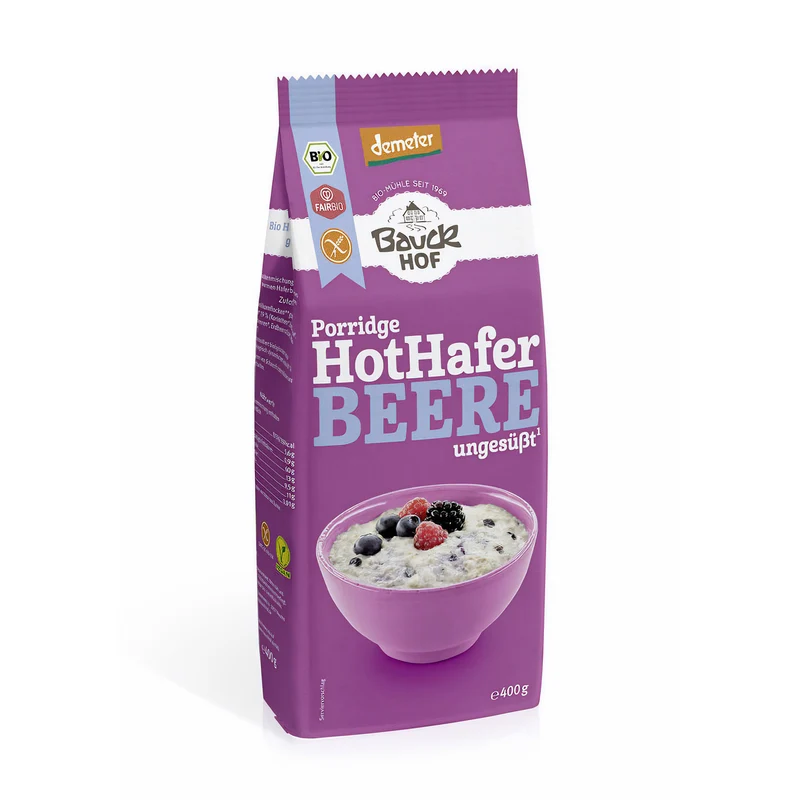 Bauckhof Bio Hot Hafer Beere glutenfrei Demeter - 400g