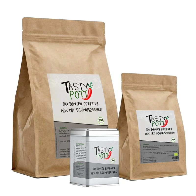 Tasty Pott Bio Bunter Pfeffer Mix mit Schinusbeeren - im Beutel