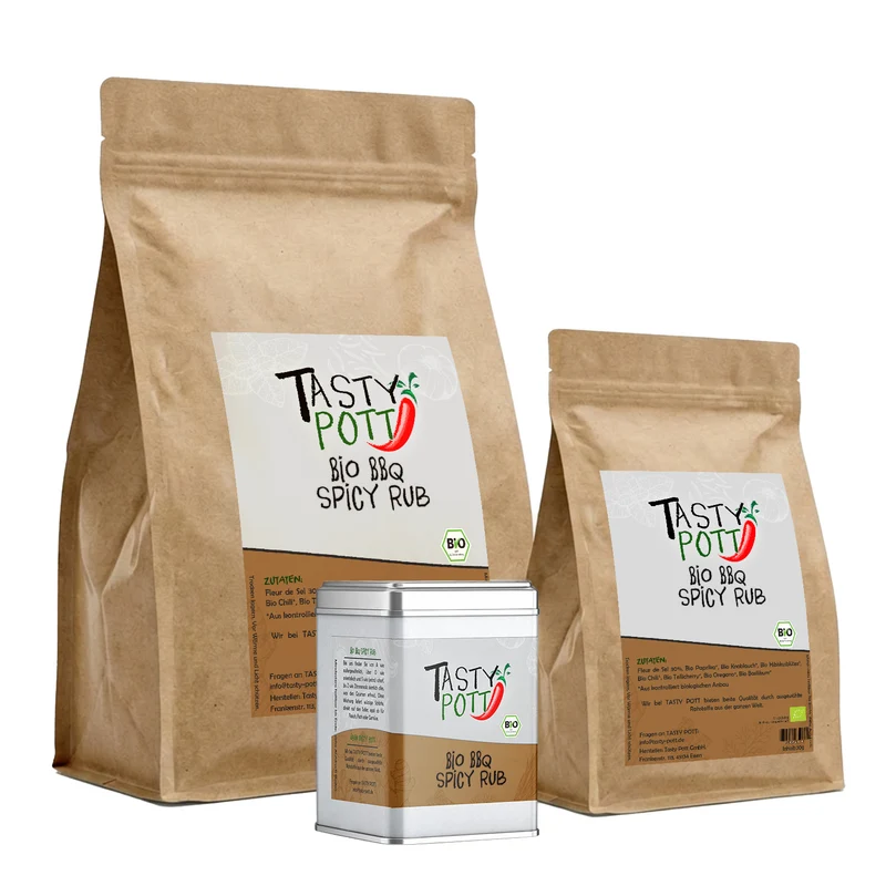 Tasty Pott Bio Spicy BBQ Rub Grillgewürz - im Beutel