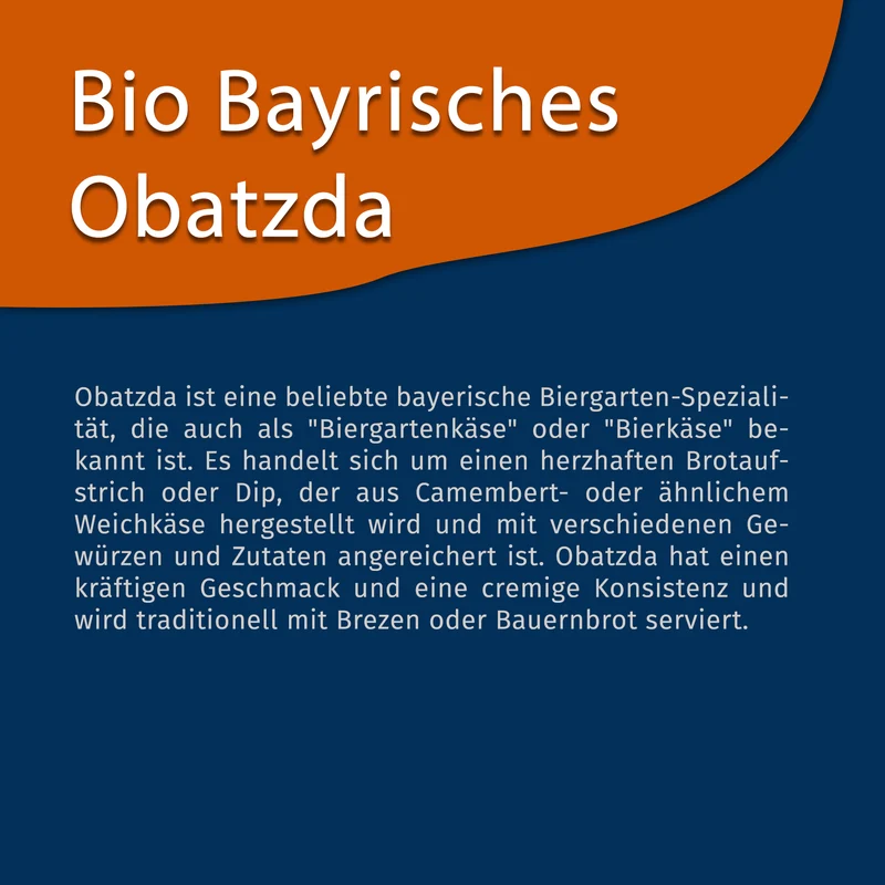 Tasty Pott Bio Bayrisches Obatzda Gewürz - verschiedene Größen im Beutel