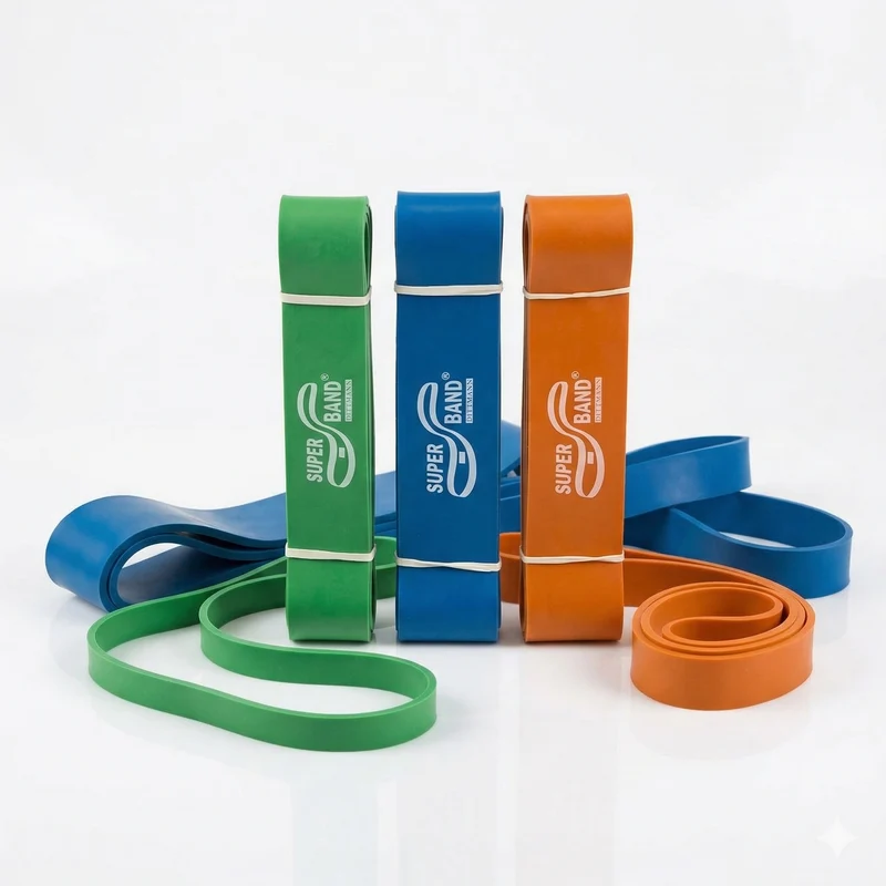 Dittmann SUPERBAND 3er Kombi Rot, Grün, Orange - Gymnastikband für Reha und Therapie
