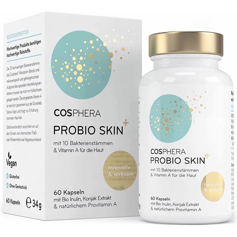 Cosphera - Probio Skin Kapseln - Hochdosiertes Probiotikum 60 Kapseln