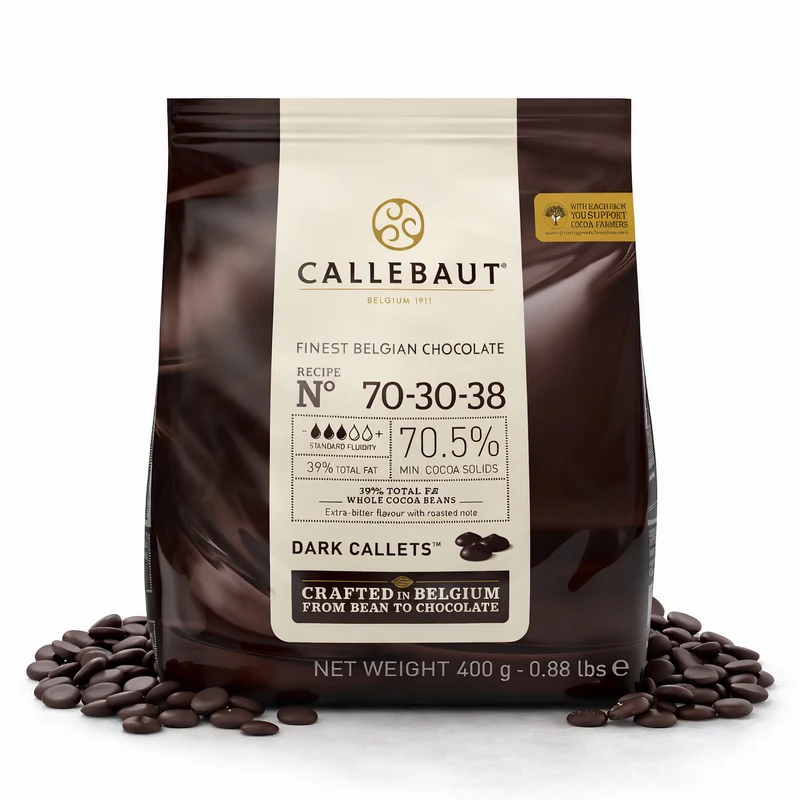 CALLEBAUT Receipe No. 70-30-38 Kuvertüre Callets, 70% Kakao -
