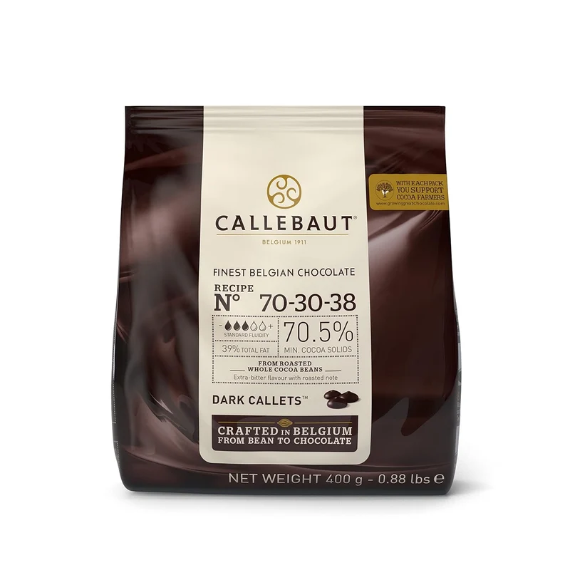 CALLEBAUT Receipe No. 70-30-38 Kuvertüre Callets, 70% Kakao -