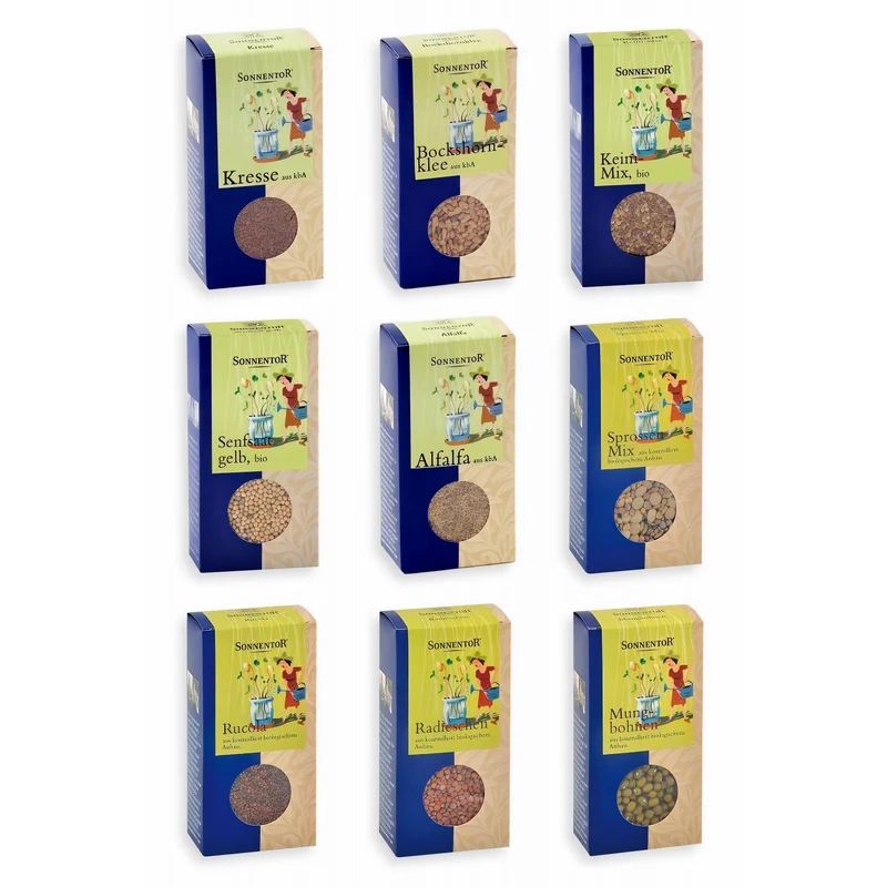 Sonnentor Bio Keimsprossen Sortiment mit 9 Sorten