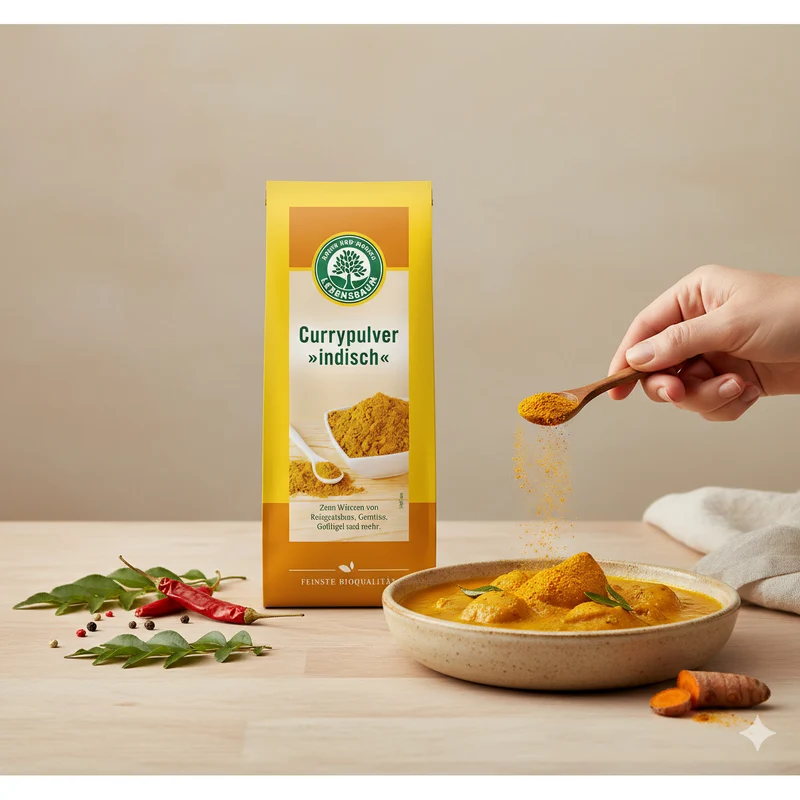 Lebensbaum bio Currypulver - Indisch, 3 x 50g