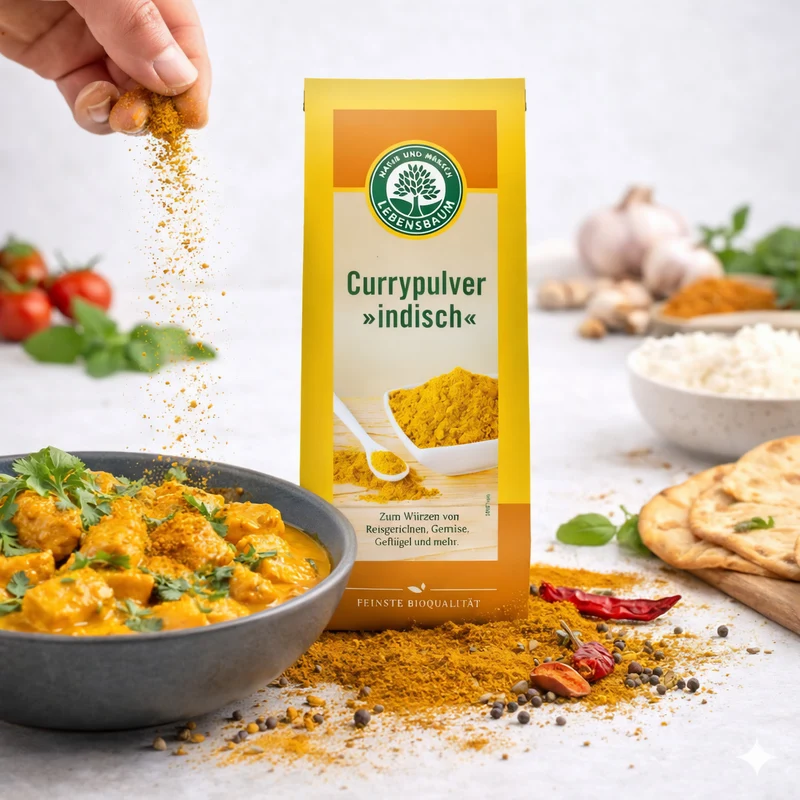 Lebensbaum bio Currypulver - Indisch, 3 x 50g