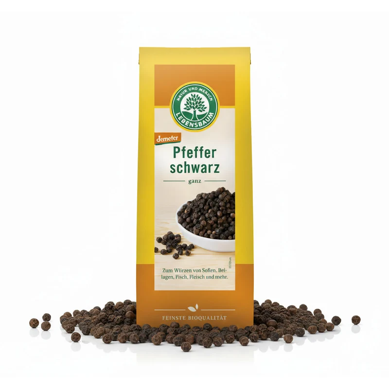 Lebensbaum bio Pfeffer, schwarz, ganz 50 g