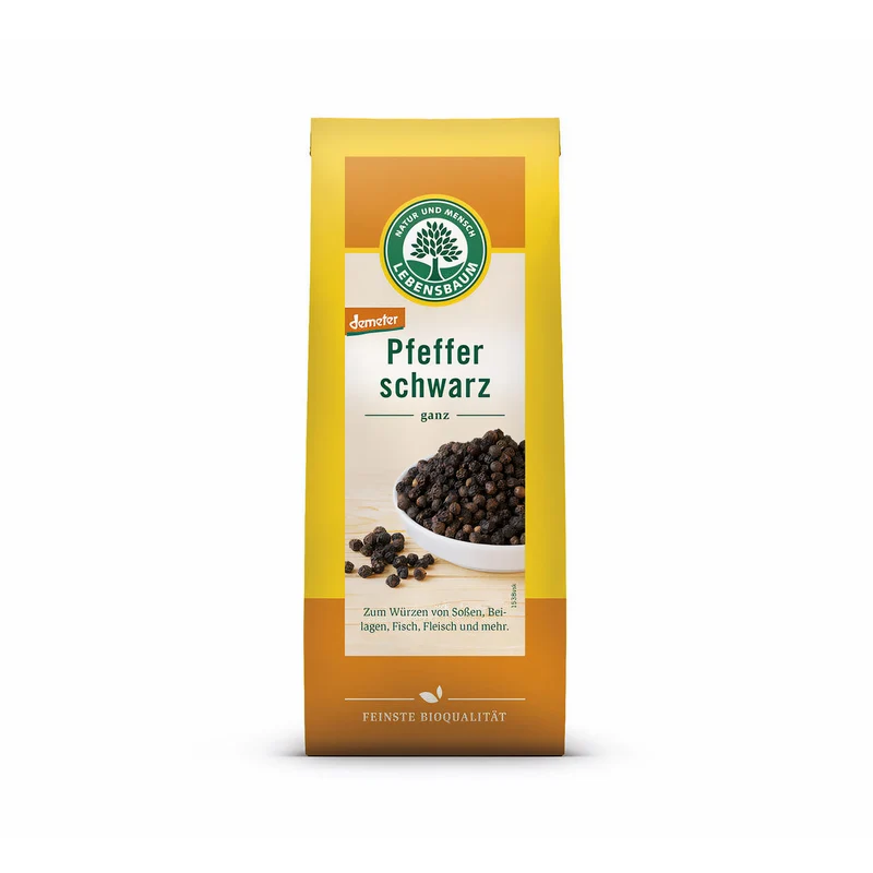 Lebensbaum bio Pfeffer, schwarz, ganz 50 g