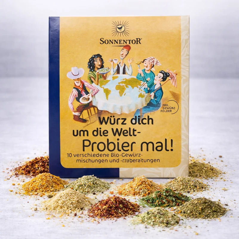 Sonnentor Probier mal! Würz dich um die Welt 10 bio Gewürze á 5g - (50g)