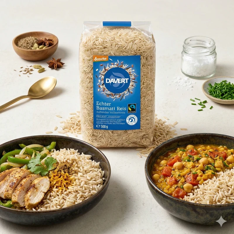 Davert Echter bio Basmati Reis braun, 500g
