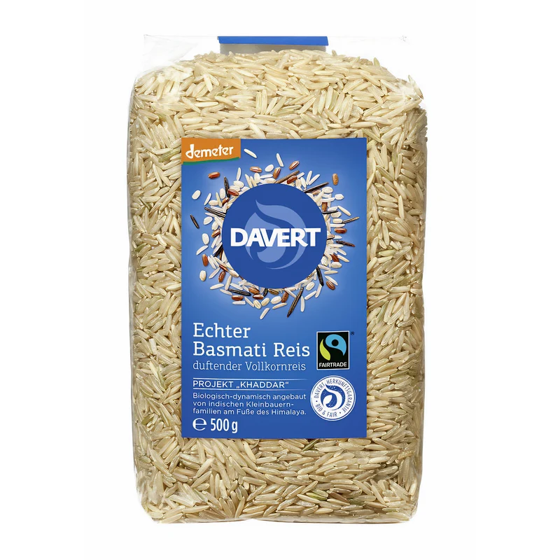 Davert Echter bio Basmati Reis braun, 500g
