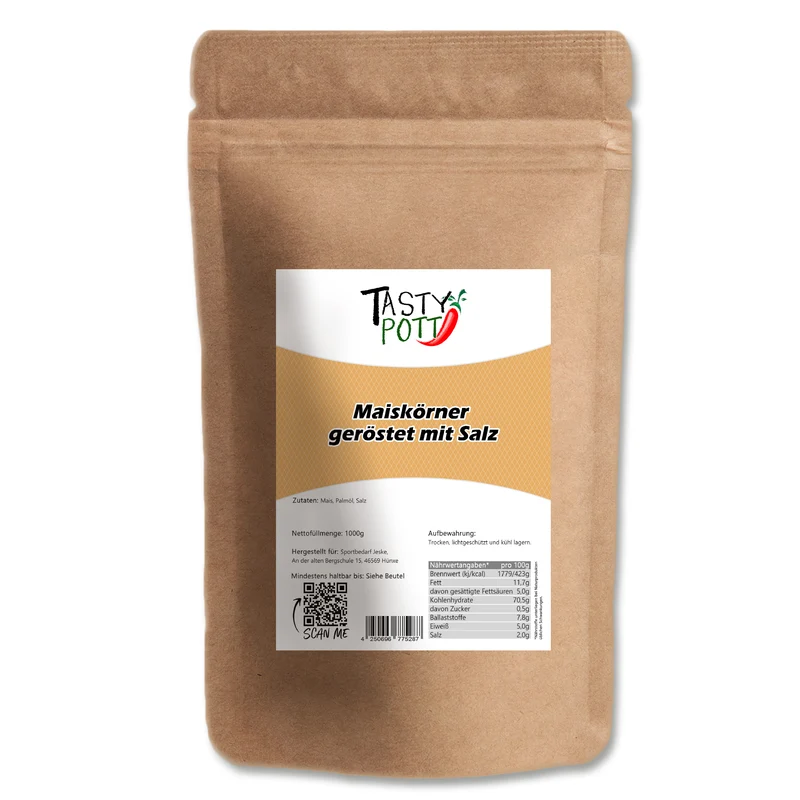 Tasty Pott Maiskörner geröstet & gesalzen - im Beutel